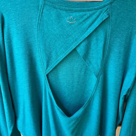 Beyond yoga women’s turquoise, long sleeve tank top/pullover/top size large - Picture 11 of 15